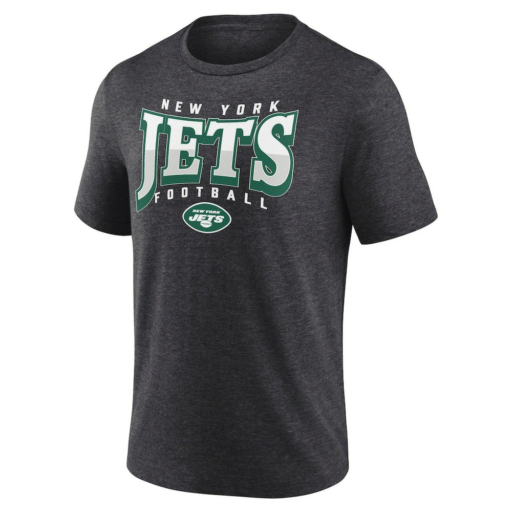 New York Jets Divided Warp Tri-Blend T-Shirt - Heather Charcoal discount