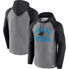 Carolina Panthers Favorite Arch Raglan Pullover Hoodie - Heather Gray sale