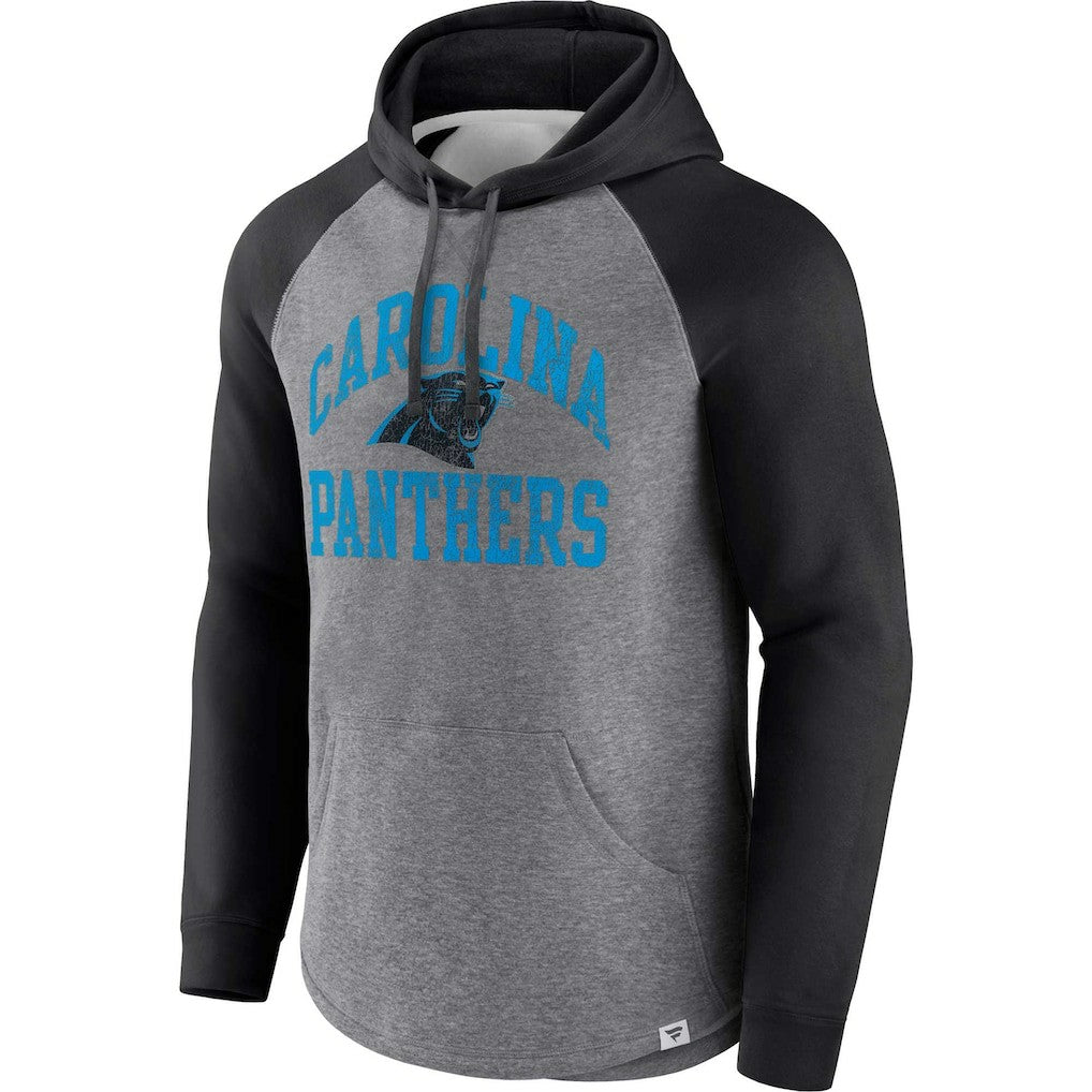 Carolina Panthers Favorite Arch Raglan Pullover Hoodie - Heather Gray sale