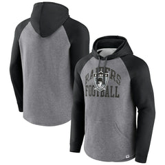 Las Vegas Raiders Favorite Arch Raglan Pullover Hoodie - Heather Gray discount