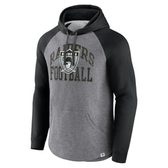 Las Vegas Raiders Favorite Arch Raglan Pullover Hoodie - Heather Gray discount