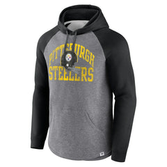 Pittsburgh Steelers Favorite Arch Raglan Pullover Hoodie - Heather Gray cheap