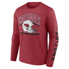 Arizona Cardinals Helmet Platform Long Sleeve T-Shirt - Cardinal cheap