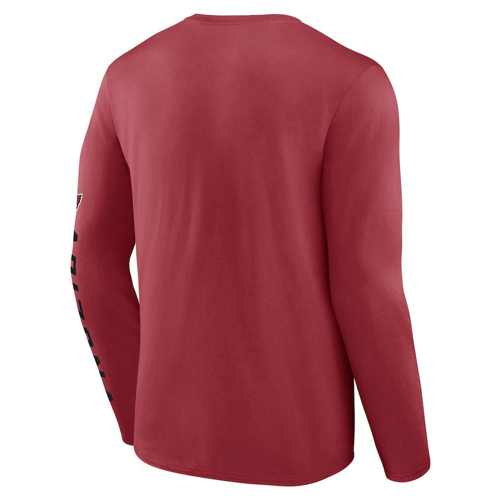 Arizona Cardinals Helmet Platform Long Sleeve T-Shirt - Cardinal cheap