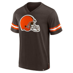 Cleveland Browns Jersey Tackle V-Neck T-Shirt - Brown online