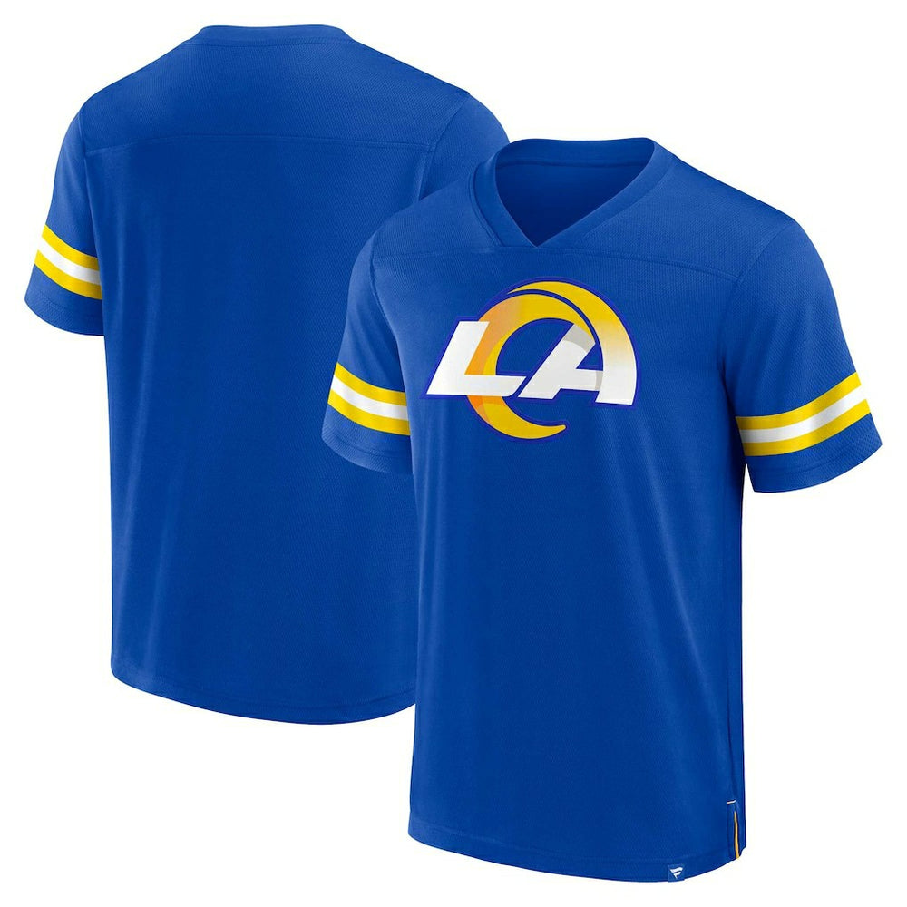 Los Angeles Rams Jersey Tackle V-Neck T-Shirt - Royal discount