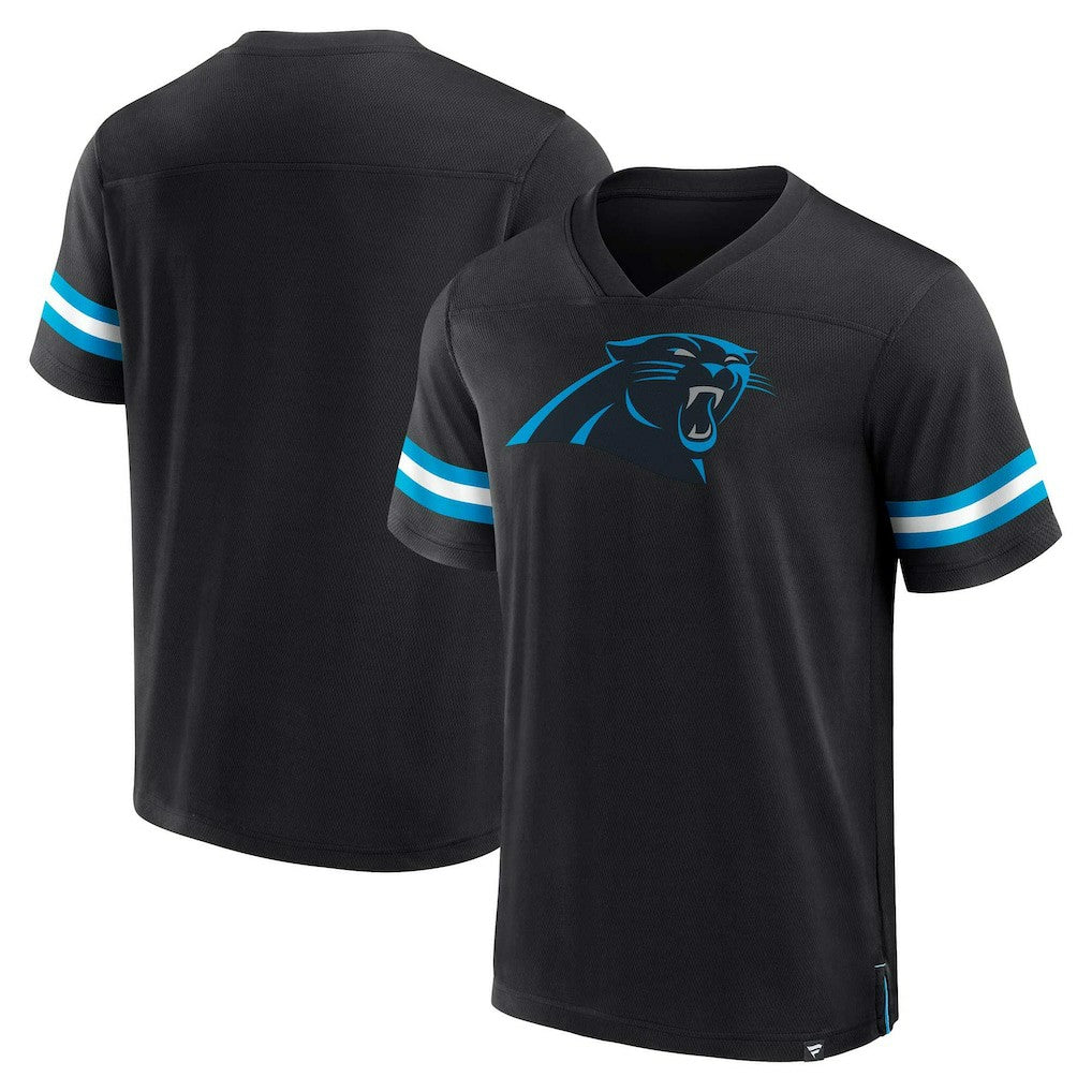 Carolina Panthers Jersey Tackle V-Neck T-Shirt - Black online