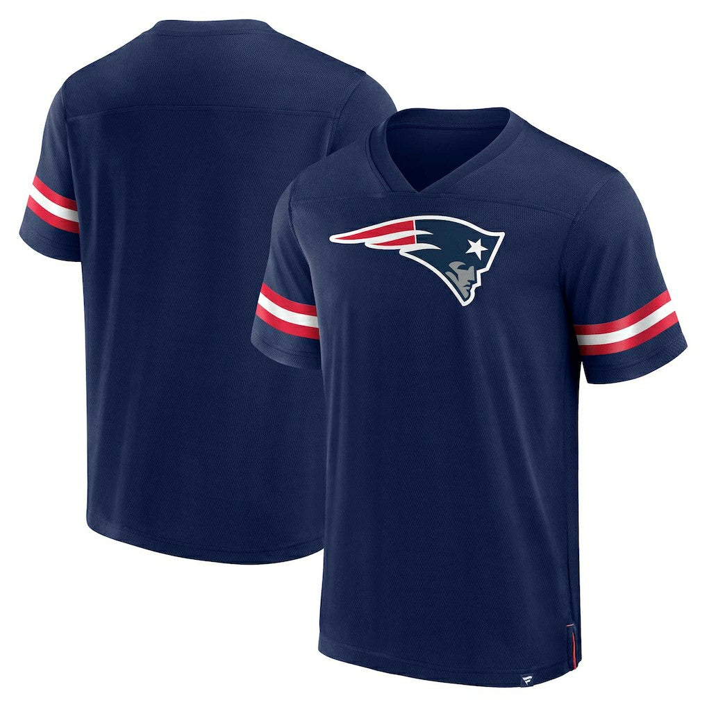 New England Patriots Jersey Tackle V-Neck T-Shirt - Navy on sale