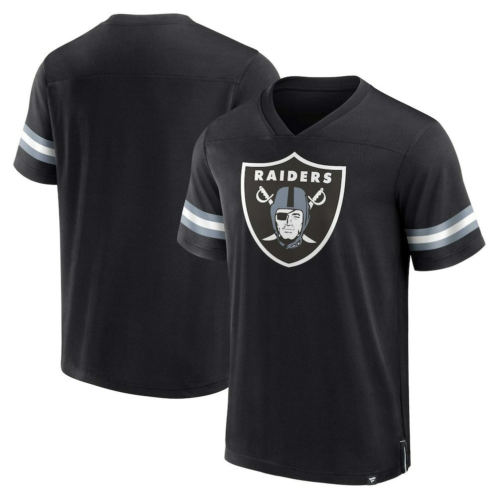 Las Vegas Raiders Jersey Tackle V-Neck T-Shirt - Black for sale