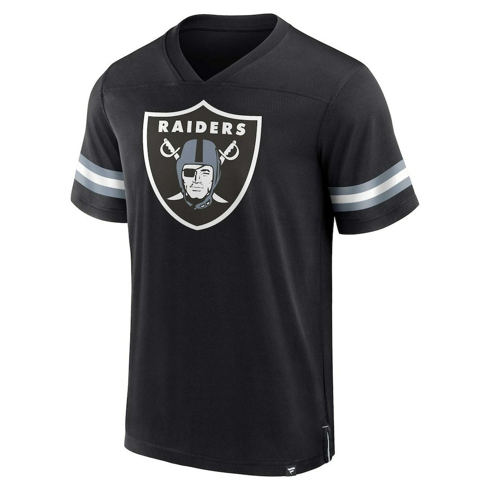 Las Vegas Raiders Jersey Tackle V-Neck T-Shirt - Black for sale