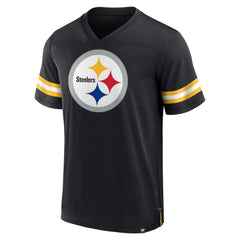 Pittsburgh Steelers Jersey Tackle V-Neck T-Shirt - Black discount