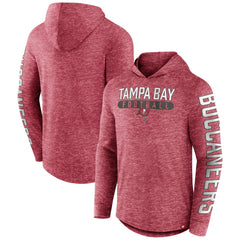 Tampa Bay Buccaneers Pill Stack Long Sleeve Hoodie T-Shirt - Heather Red discount