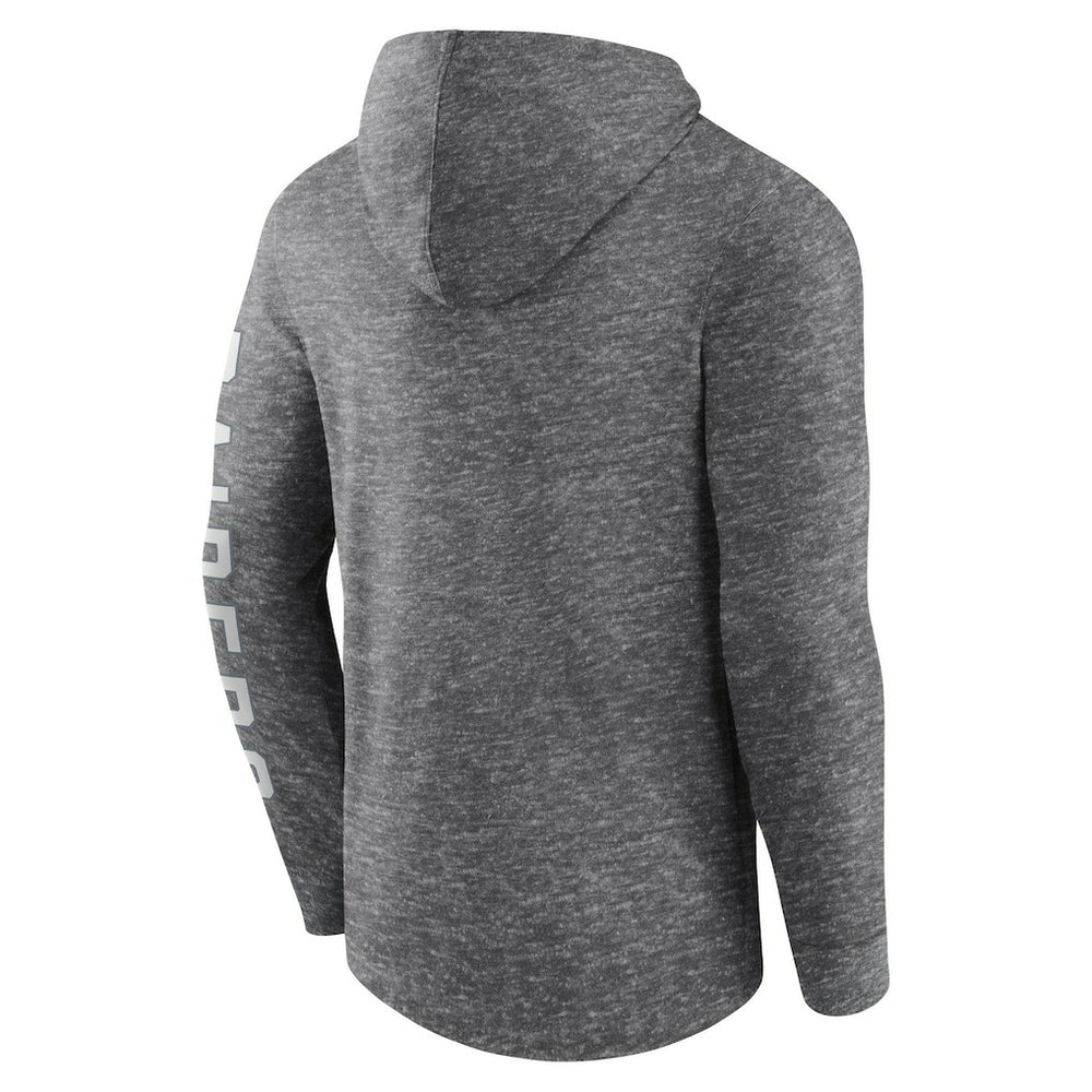 Las Vegas Raiders Pill Stack Long Sleeve Hoodie T-Shirt - Heather Charcoal outlet