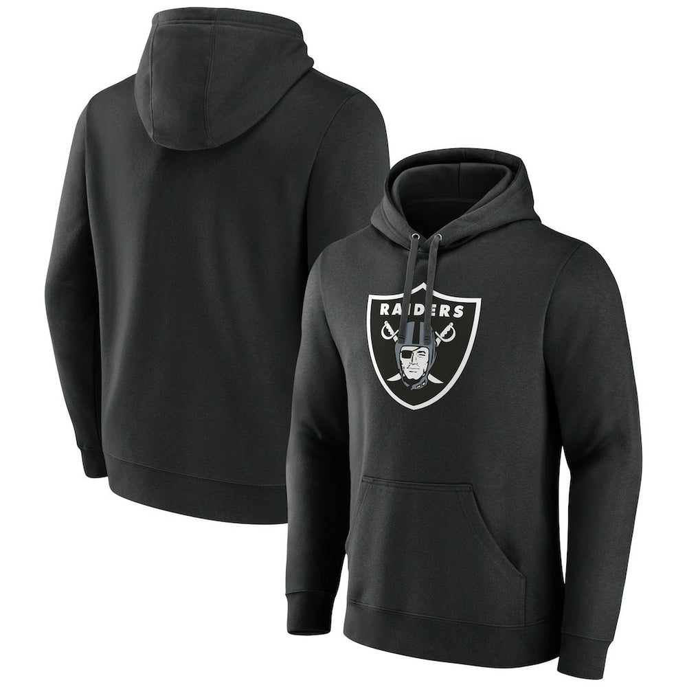 Las Vegas Raiders Primary Logo Fleece Pullover Hoodie - Black on sale