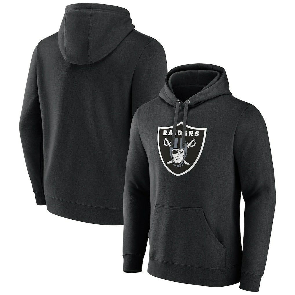 Las Vegas Raiders Primary Logo Fleece Pullover Hoodie - Black on sale
