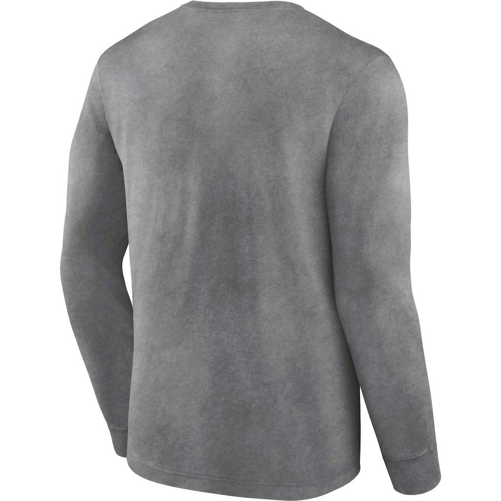 Las Vegas Raiders Washed Primary Long Sleeve T-Shirt - Heather Charcoal on sale