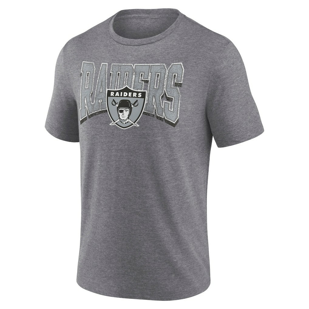 Las Vegas Raiders Warped Block Tri-Blend T-Shirt - Heather Gray online