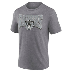 Las Vegas Raiders Warped Block Tri-Blend T-Shirt - Heather Gray online