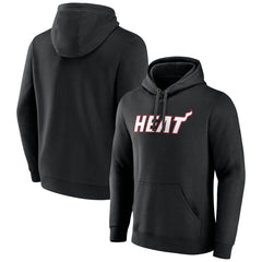 Miami Heat Wordmark Team Logo Pullover Hoodie - Black on sale