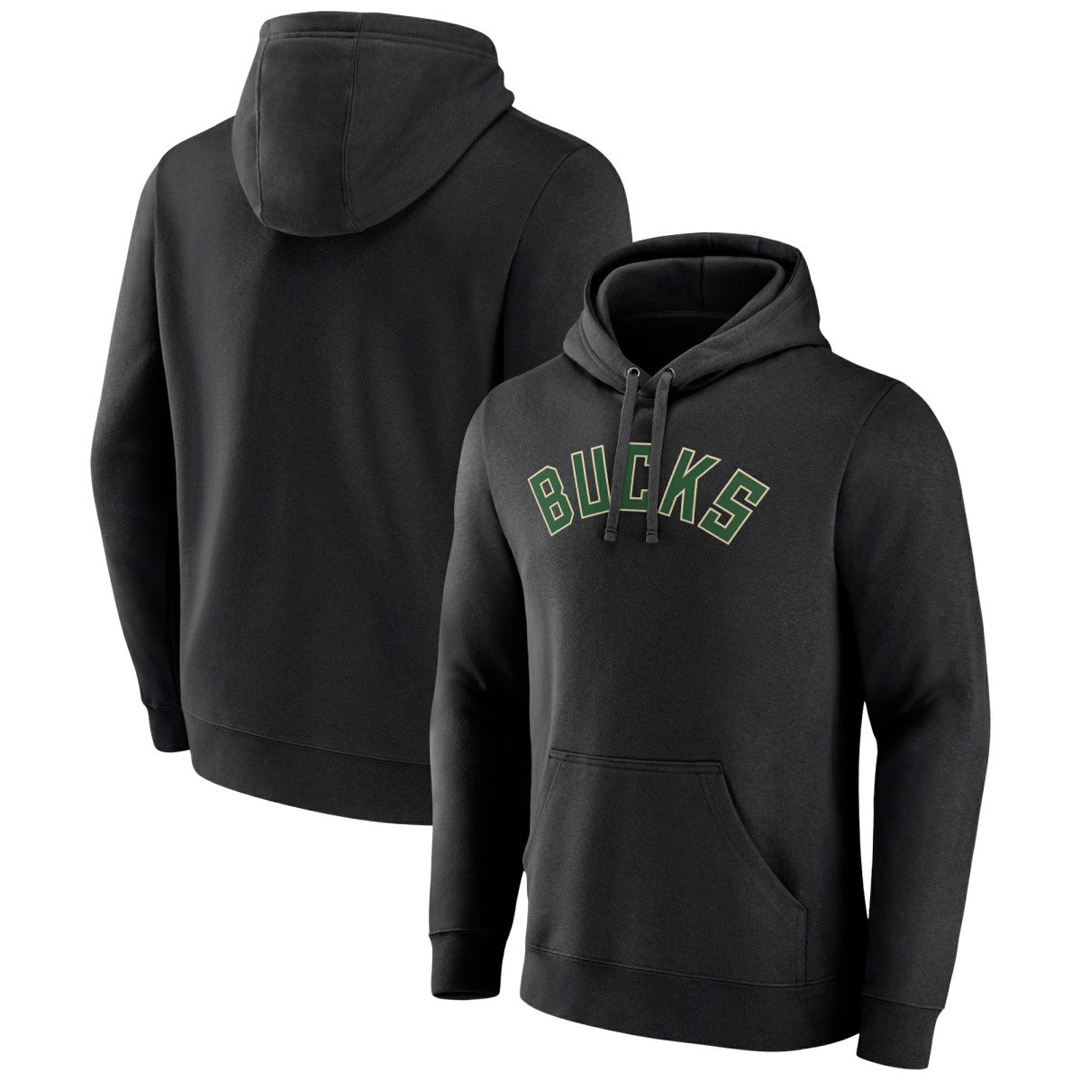 Milwaukee Bucks Wordmark Alternate Pullover Hoodie - Black discount