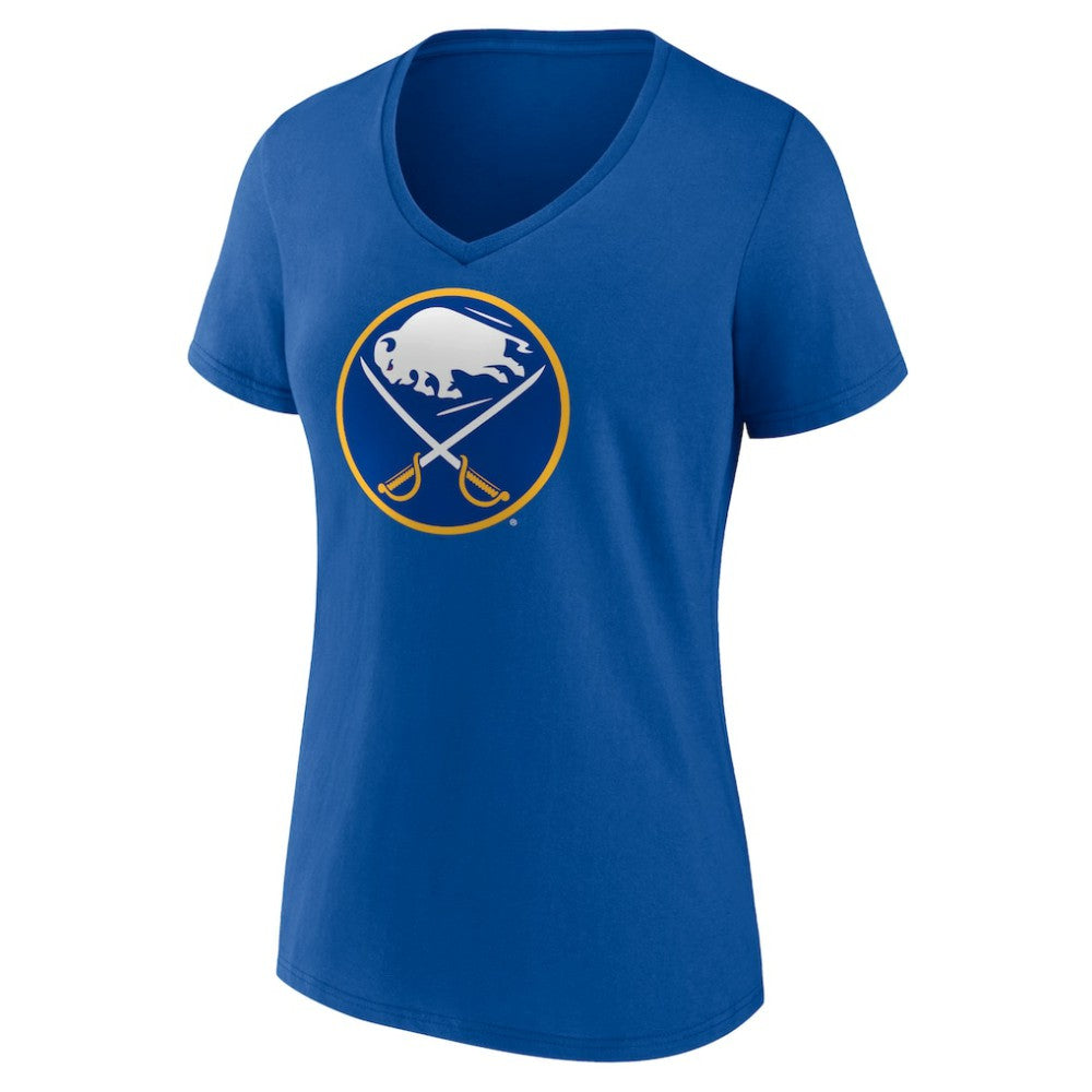 Buffalo Sabres Women's Team Logo V-Neck T-Shirt Royal