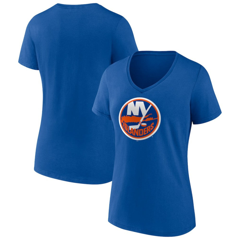 New York Islanders Women's Team Logo V-Neck T-Shirt Royal