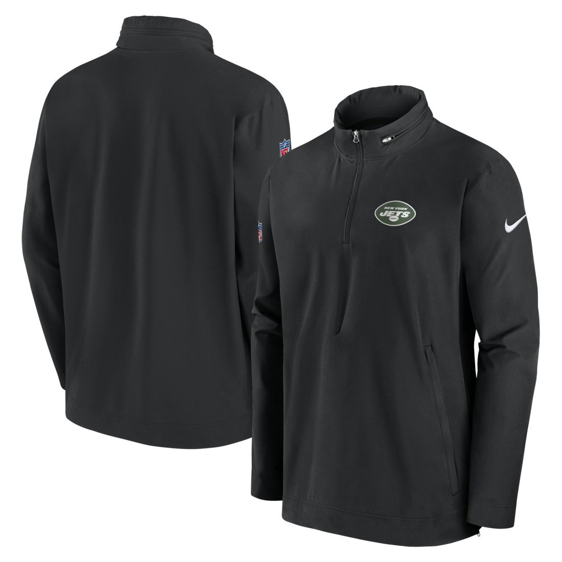 New York Jets Sideline Coach Half-Zip Jacket - Black | Nike sale