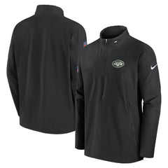 New York Jets Sideline Coach Half-Zip Jacket - Black | Nike sale