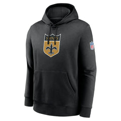 New Orleans Saints 2023 Sideline Club Alternate Tri-Blend Pullover Hoodie - Black | Nike outlet
