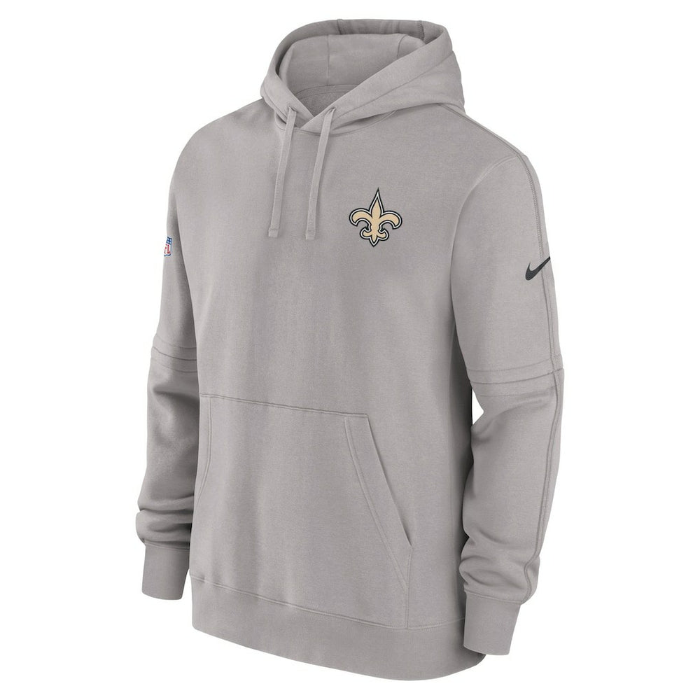 New Orleans Saints Sideline Club Fleece Pullover Hoodie - Gray | Nike online