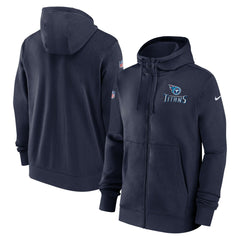 Tennessee Titans 2023/24 Sideline Club Full-Zip Hoodie - Navy | Nike cheap