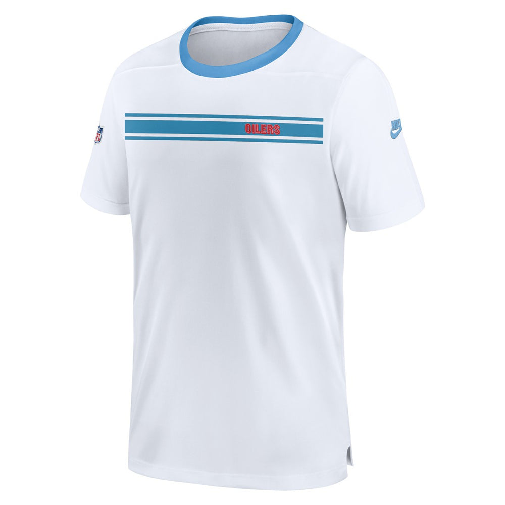 Tennessee Titans Oilers Throwback Sideline Coach Alternate Performance T-Shirt - White | Nike outlet