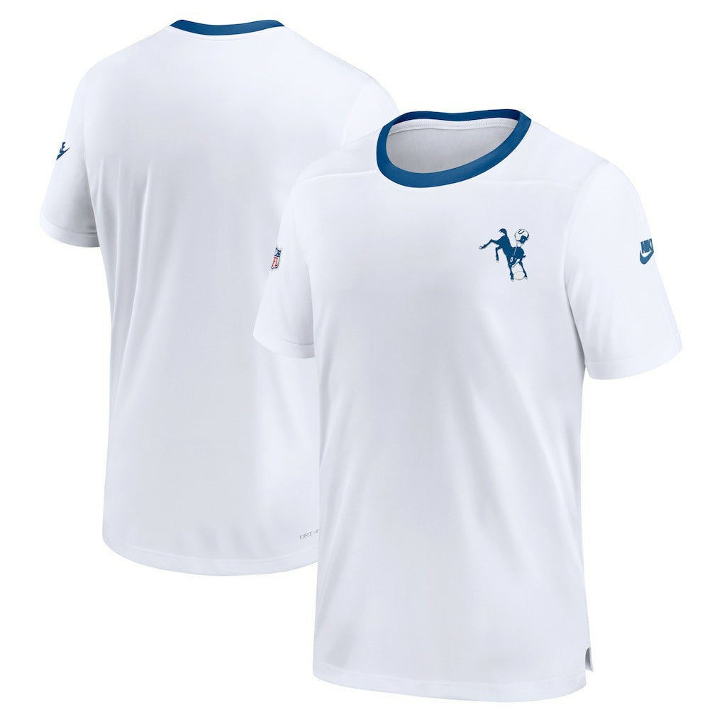 Indianapolis Colts Indiana Nights Alternate Coach Performance T-Shirt - White | Nike outlet
