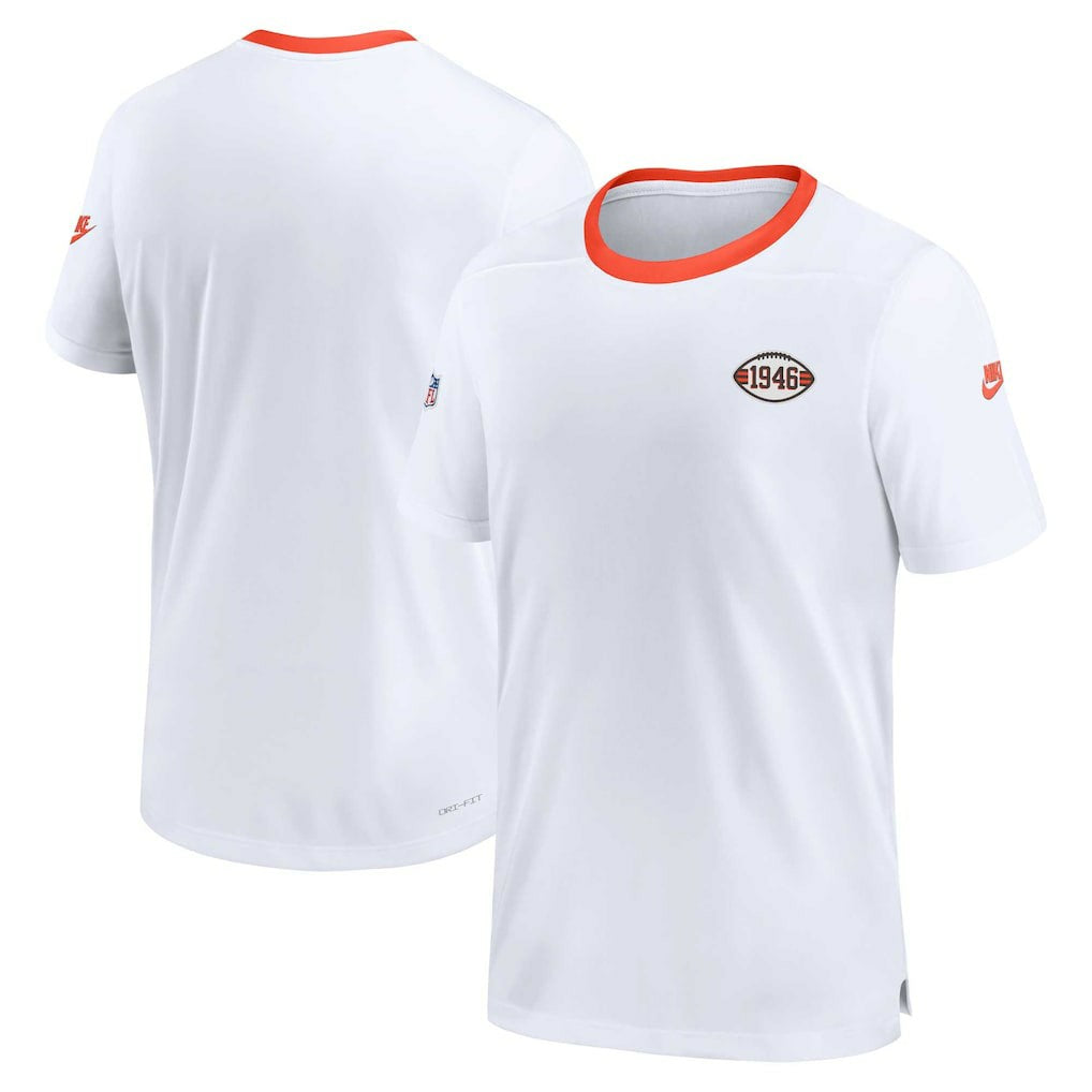 Cleveland Browns Men's Sideline Coaches Alternate Performance T-Shirt - White | Nike outlet