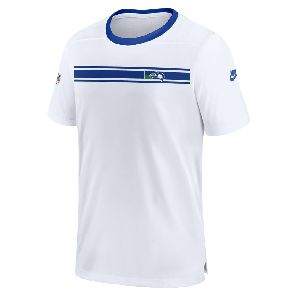 Seattle Seahawks Throwback Sideline Coaches Performance T-Shirt - White | Nike for sale
