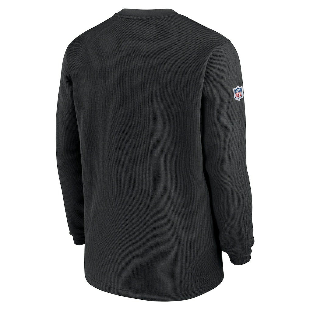 Las Vegas Raiders 2023 Sideline Throwback Heavy Brushed Waffle Long Sleeve Top - Black | Nike online