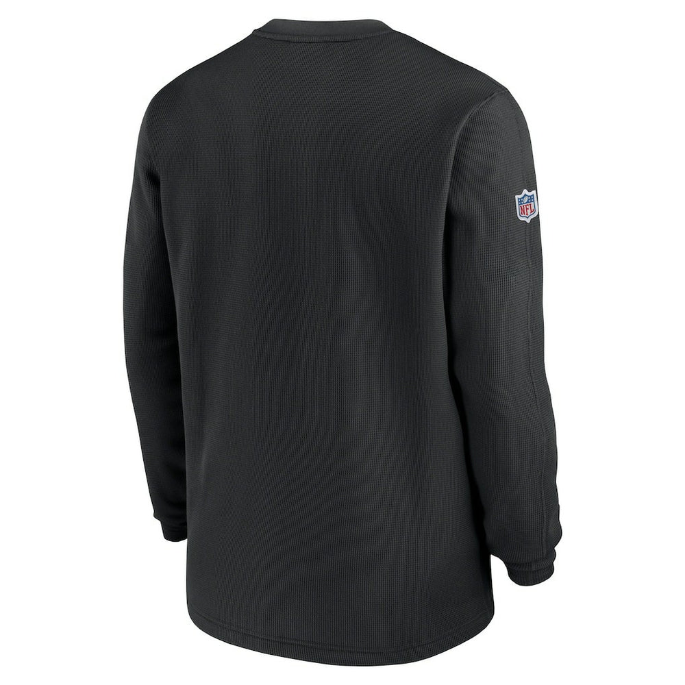 Las Vegas Raiders 2023 Sideline Throwback Heavy Brushed Waffle Long Sleeve Top - Black | Nike online
