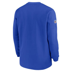 Los Angeles Rams 2023 Sideline Throwback Heavy Brushed Waffle Long Sleeve Top - Royal | Nike online