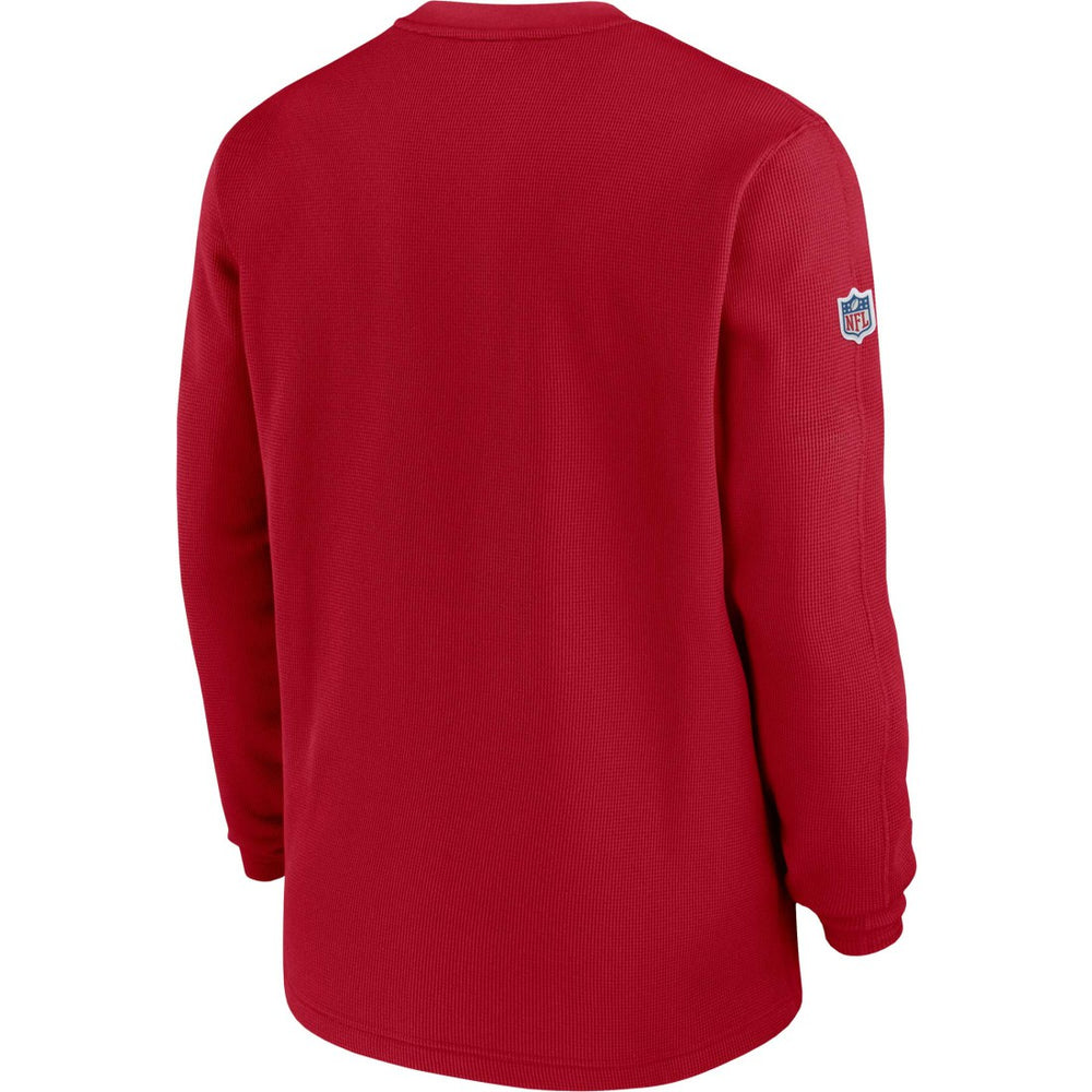 Tampa Bay Buccaneers 2023 Sideline Throwback Heavy Brushed Waffle Long Sleeve Top - Red | Nike cheap