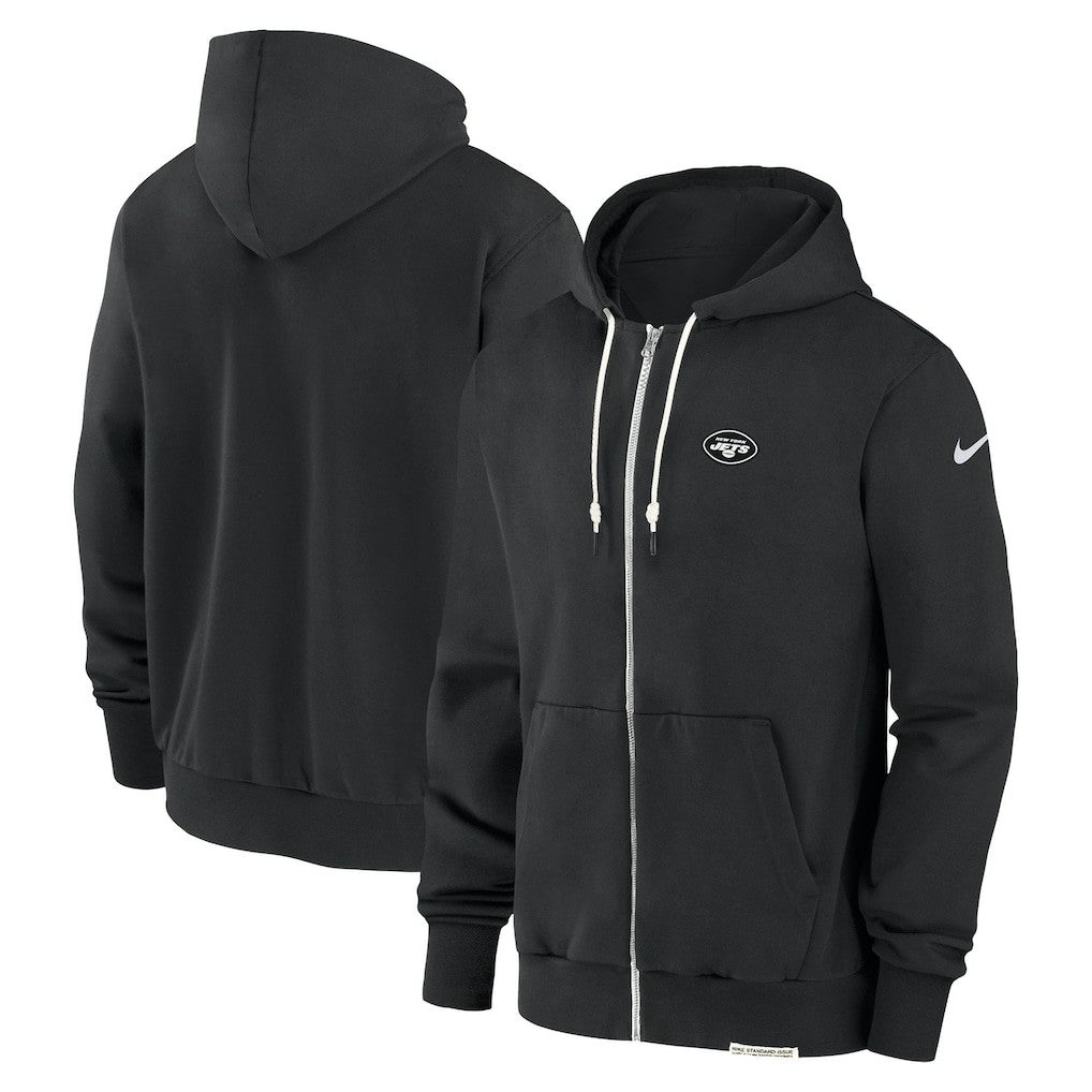 New York Jets Sideline Performance Full-Zip Hoodie Sweatshirt - Black | Nike for sale