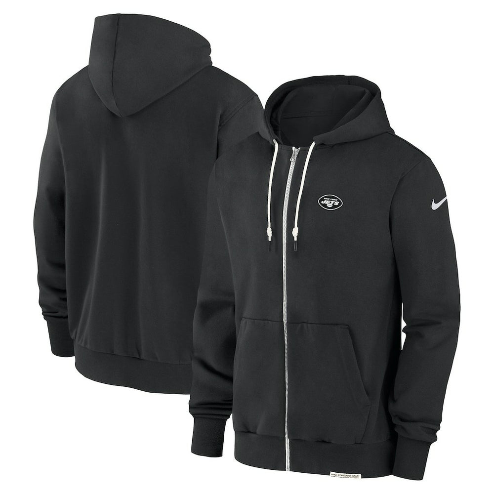 New York Jets Sideline Performance Full-Zip Hoodie Sweatshirt - Black | Nike for sale