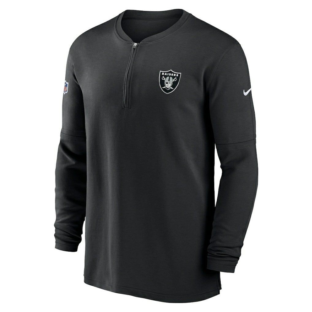 Las Vegas Raiders 2023 Sideline Performance Long Sleeve Tri-Blend Quarter-Zip Top - Black | Nike online