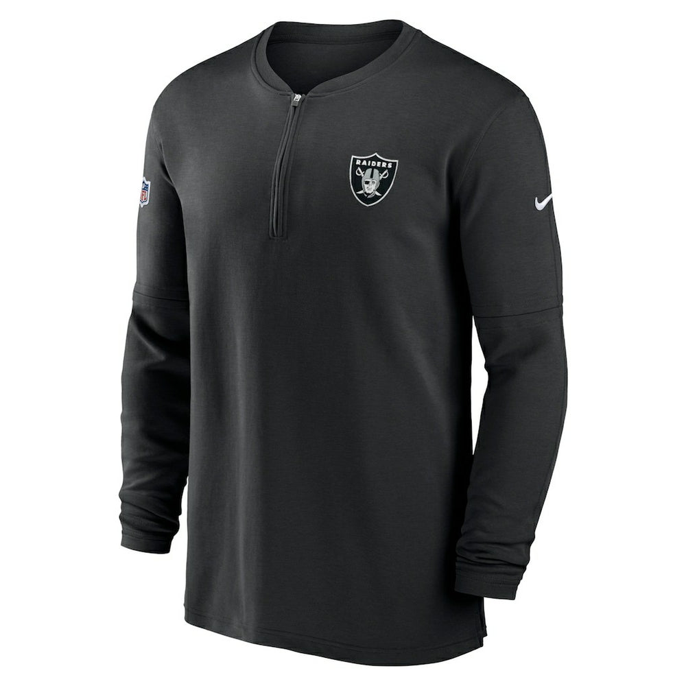Las Vegas Raiders 2023 Sideline Performance Long Sleeve Tri-Blend Quarter-Zip Top - Black | Nike online