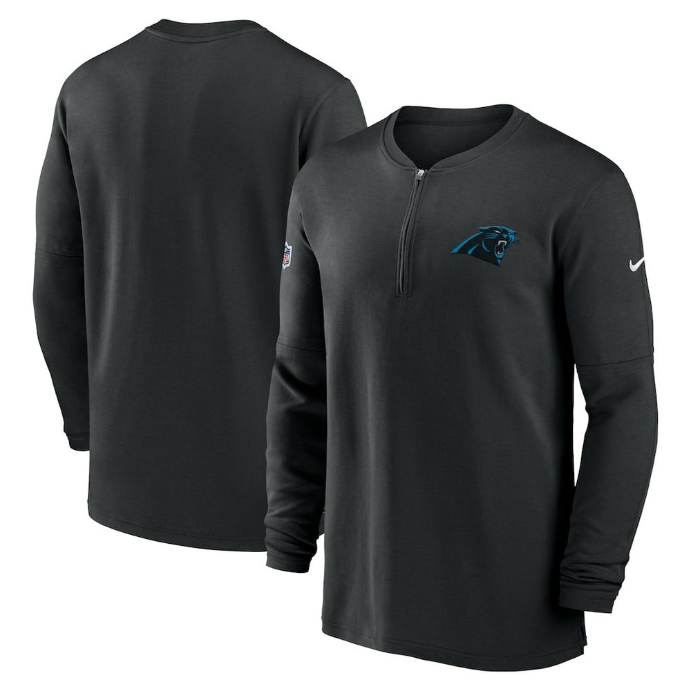 Carolina Panthers 2023 Sideline Performance Long Sleeve Tri-Blend Quarter-Zip Top - Black | Nike online