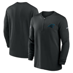 Carolina Panthers 2023 Sideline Performance Long Sleeve Tri-Blend Quarter-Zip Top - Black | Nike online