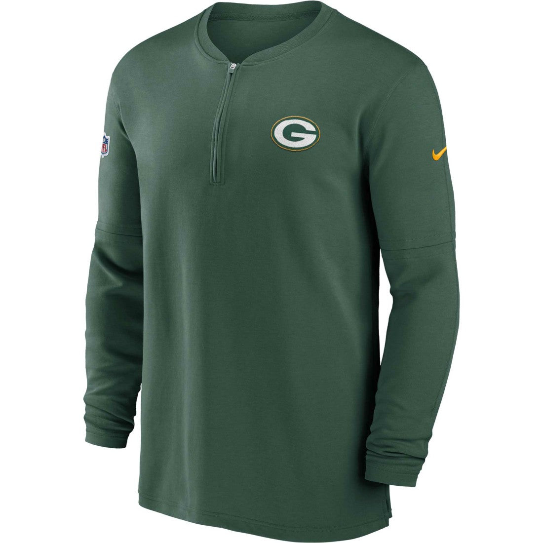 Green Bay Packers 2023 Sideline Performance Long Sleeve Tri-Blend Quarter-Zip Top - Green | Nike sale