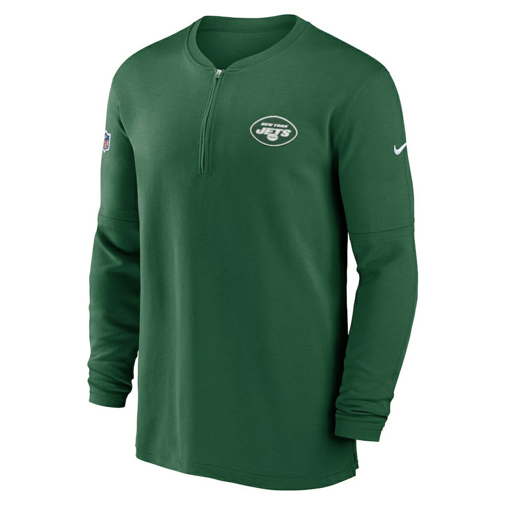New York Jets 2023 Sideline Performance Long Sleeve Tri-Blend Quarter-Zip Top - Green | Nike outlet