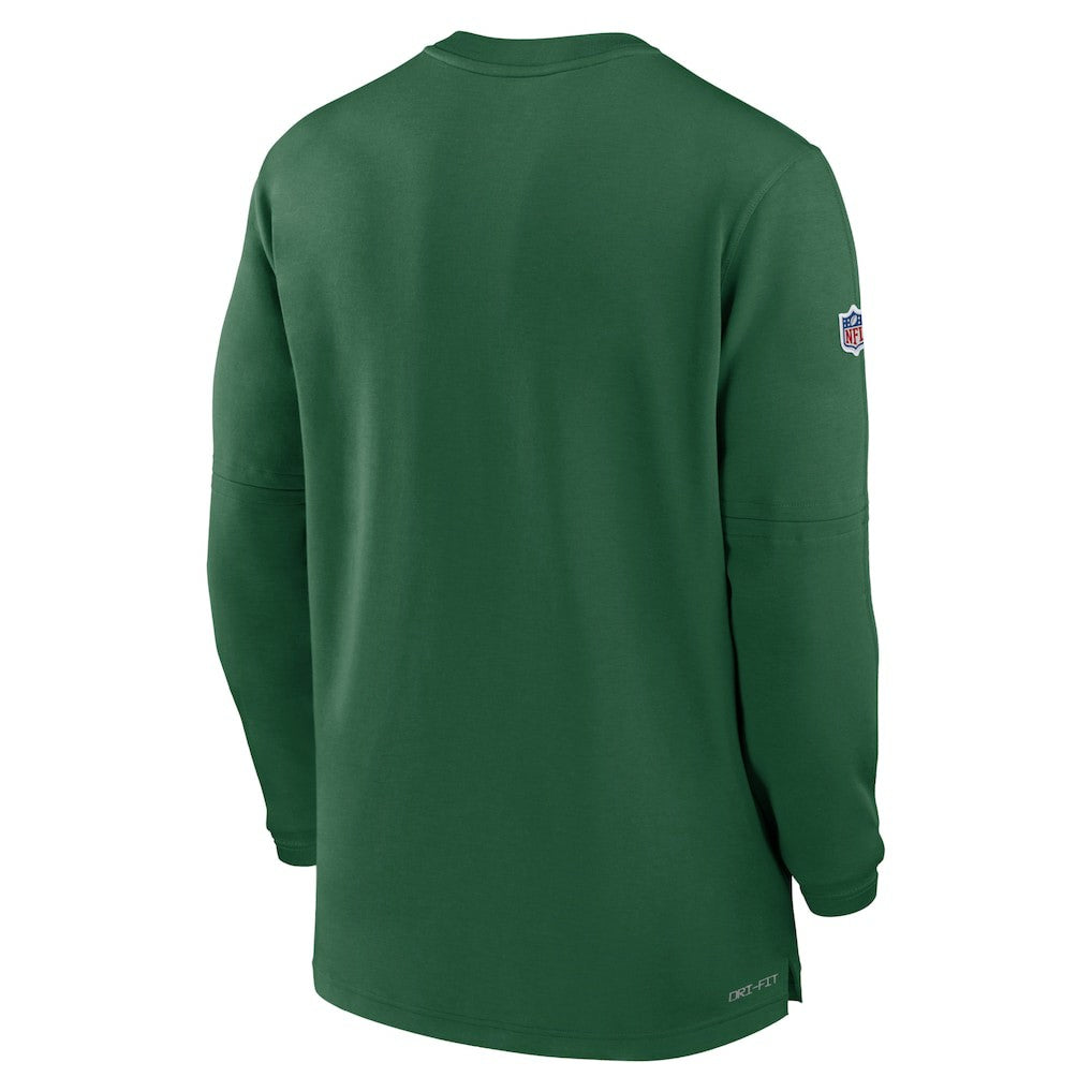 New York Jets 2023 Sideline Performance Long Sleeve Tri-Blend Quarter-Zip Top - Green | Nike outlet