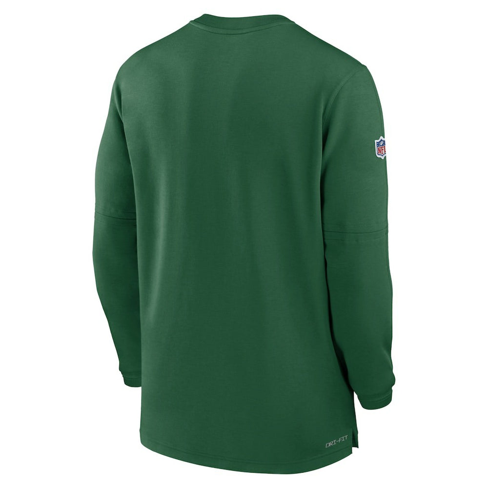 New York Jets 2023 Sideline Performance Long Sleeve Tri-Blend Quarter-Zip Top - Green | Nike outlet