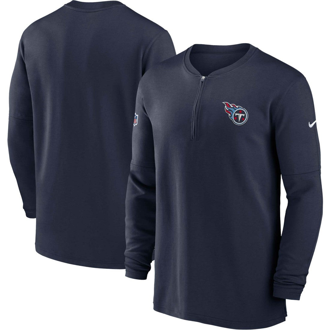 Tennessee Titans 2023 Sideline Performance Long Sleeve Tri-Blend Quarter-Zip Top - Navy | Nike cheap